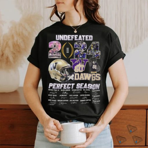 Undefeated 2024 Go Dawgs Perfect Season Washington Huskies Signatures Shirt