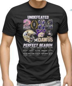 Undefeated 2024 Go Dawgs Perfect Season Washington Huskies Signatures Shirt