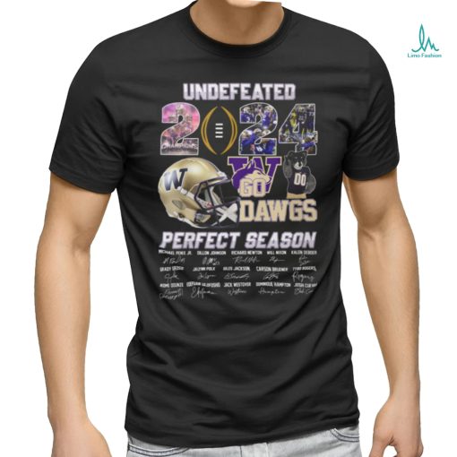 Undefeated 2024 Go Dawgs Perfect Season Washington Huskies Signatures Shirt