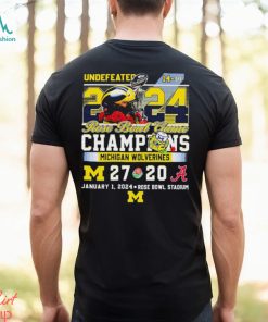 Undefeated 2024 Michigan Wolverines 14 0 Rose Bowl Game Champions 27 20 Alabama Shirt