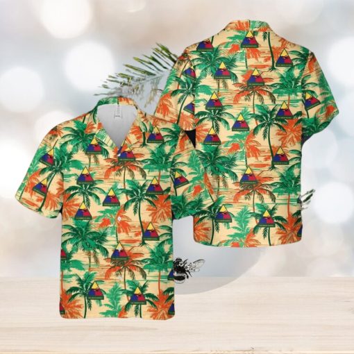 United States Army Armor School Hawaiian Shirt Tropical Summer