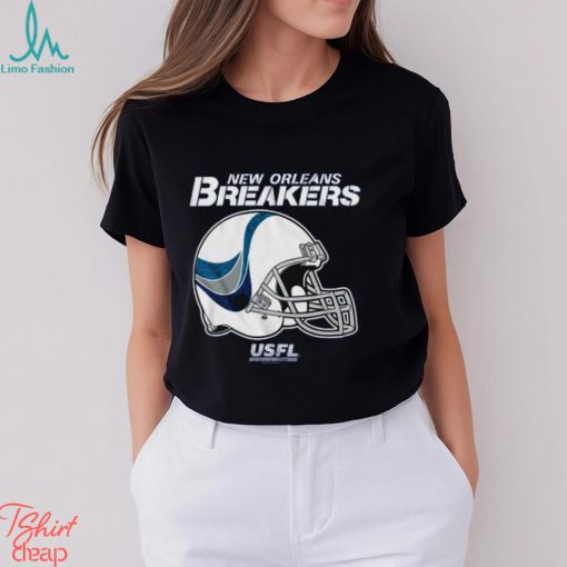 Usfl New Orleans Breakers Logo Helmet T Shirt