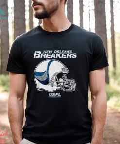 Usfl New Orleans Breakers Logo Helmet T Shirt