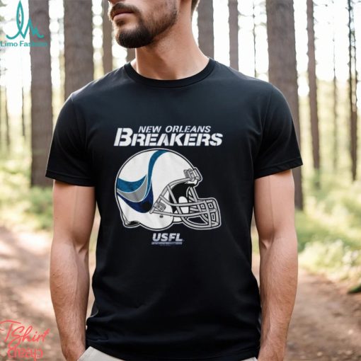 Usfl New Orleans Breakers Logo Helmet T Shirt