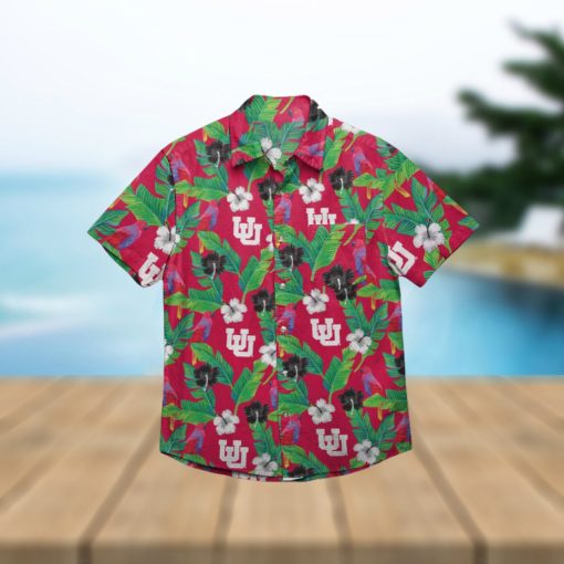 Utah Utes Floral Hawaiian Shirt