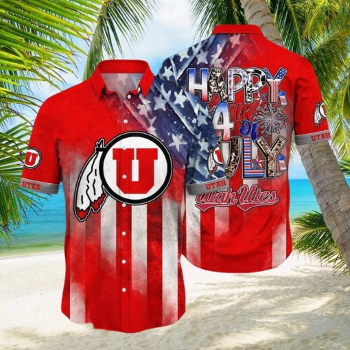 Utah Utes NCAA2 Independence Day Holidays Hawaiian Shirt For Men Women Gift