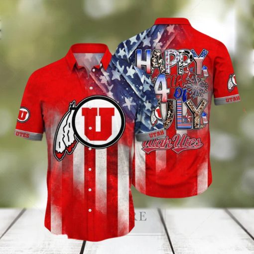 Utah Utes NCAA2 Independence Day Holidays Hawaiian Shirt For Men Women Gift