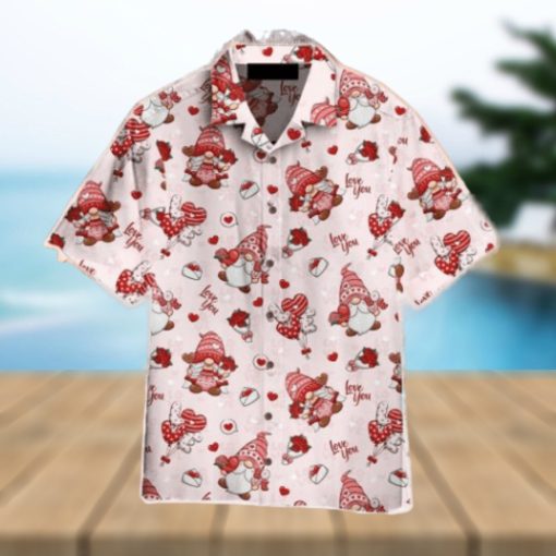 Valentine Day Gnomes Hawaiian Shirt Aloha For Men And Women