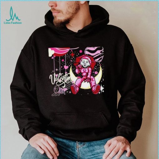 Valentine Space Cat Astronaut Travel shirt