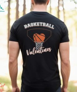 Valentines Day Heart Dunking Basketball Boys Girls College T Shirt