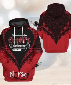 Valentines Day Hoodie, 3D Cupid’s Favorite Nurse Valentine Custom Hoodie Apparel