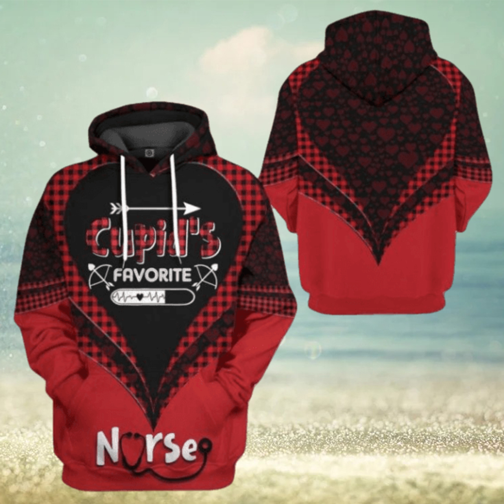 Valentines Day Hoodie, 3D Cupid’s Favorite Nurse Valentine Custom Hoodie Apparel Valentines Day Hoodie, 3D Cupid’s Favorite Nurse Valentine Custom Hoodie Apparel