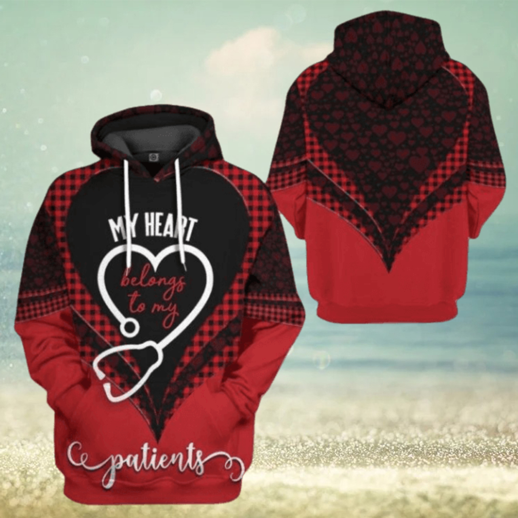 Valentines Day Hoodie, 3D My Heart Belongs To My Patients Nurse Valentine Custom Hoodie Apparel Valentines Day Hoodie, 3D My Heart Belongs To My Patients Nurse Valentine Custom Hoodie Apparel