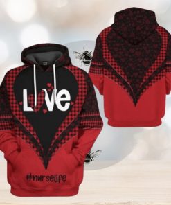 Valentines Day Hoodie, 3D Nurse Life Valentine Custom Hoodie Apparel