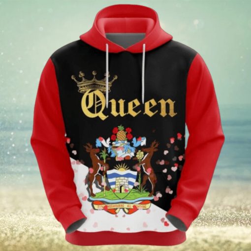Valentines Day Hoodie, Antigua and Barbuda Queen Valentine Hoodie