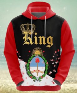 Valentines Day Hoodie, Argentina King Valentine Hoodie All Over Print Gift For Men And Women Version