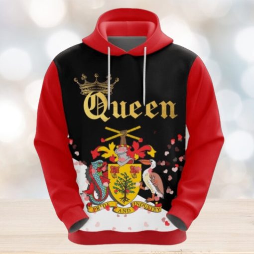 Valentines Day Hoodie, Barbados Queen Valentine Hoodie
