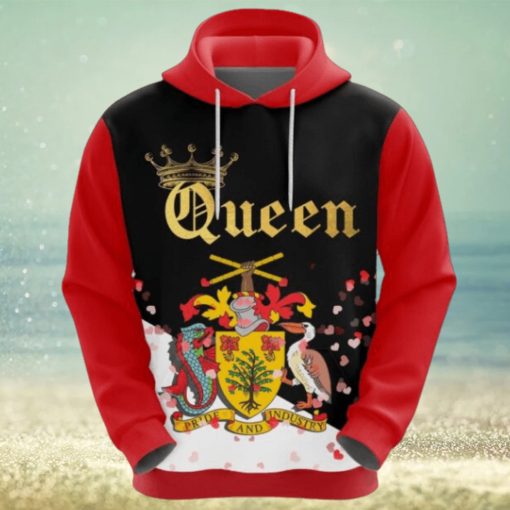 Valentines Day Hoodie, Barbados Queen Valentine Hoodie