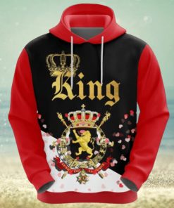 Valentines Day Hoodie, Belgium King Valentine Hoodie 3D All Over Print Gift For Men And Women Version