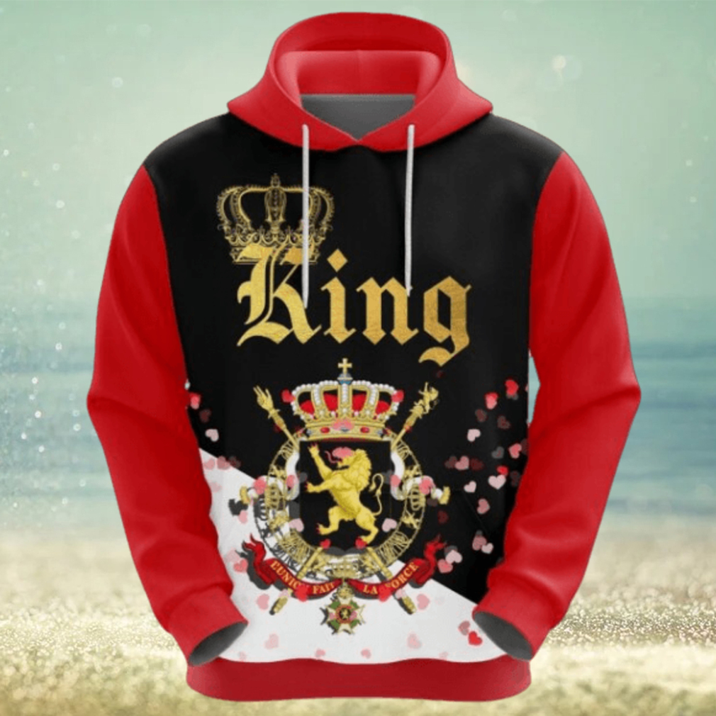 Valentines Day Hoodie, Belgium King Valentine Hoodie 3D All Over Print Gift For Men And Women Version Valentines Day Hoodie, Belgium King Valentine Hoodie 3D All Over Print Gift For Men And Women Version