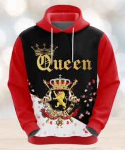 Valentines Day Hoodie, Belgium Queen Valentine Hoodie All Over Print Gift For Men And Women Version