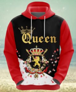Valentines Day Hoodie, Belgium Queen Valentine Hoodie All Over Print Gift For Men And Women Version