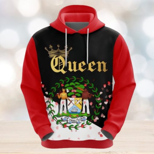 Valentines Day Hoodie, Belize Queen Valentine Hoodie
