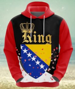 Valentines Day Hoodie, Bosnia and Herzegovina King Valentine Hoodie