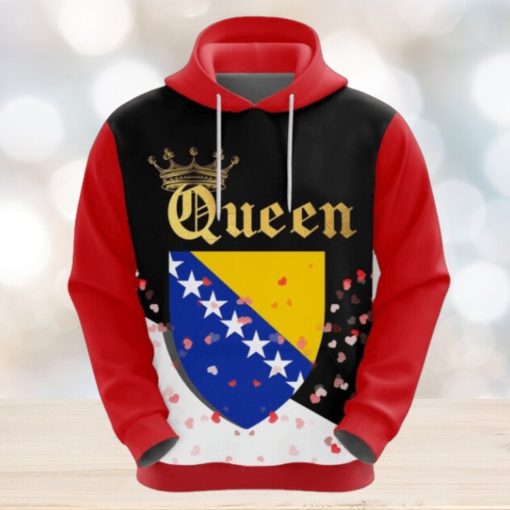 Valentines Day Hoodie, Bosnia and Herzegovina Queen Valentine Hoodie