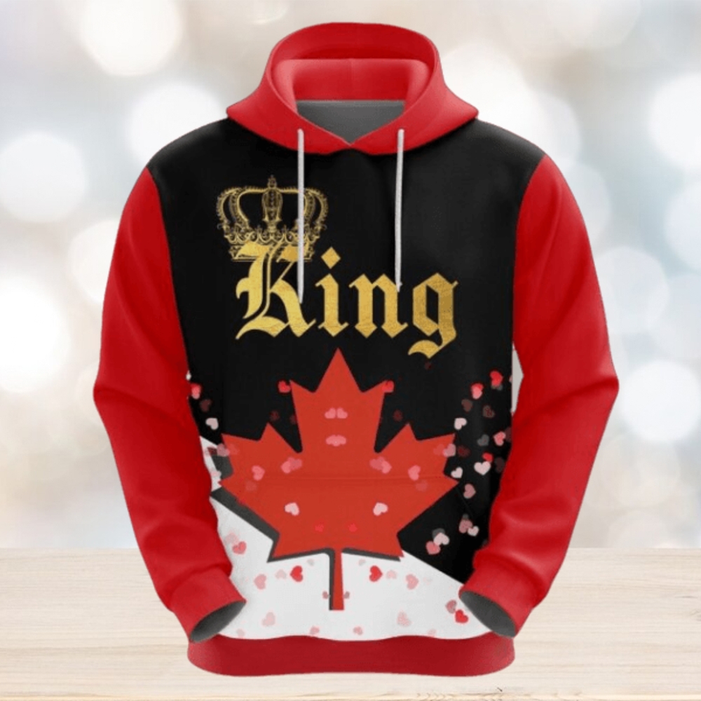 Red and black online king and queen hoodies