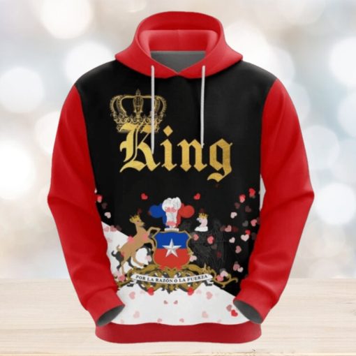 Valentines Day Hoodie, Chile King Valentine 3D Hoodie