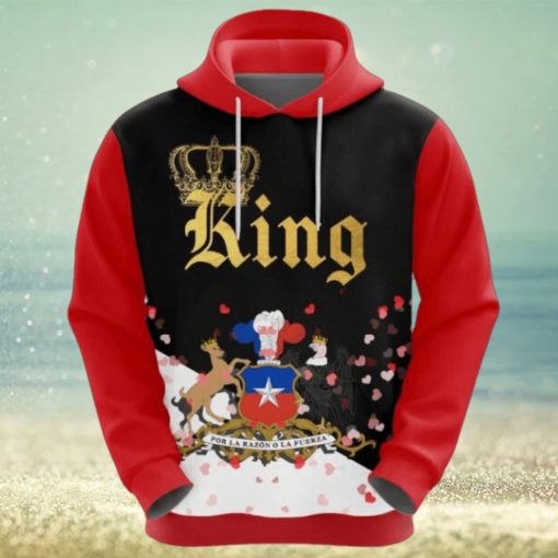 Valentines Day Hoodie, Chile King Valentine 3D Hoodie
