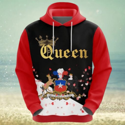 Valentines Day Hoodie, Chile Queen Valentine 3D Hoodie