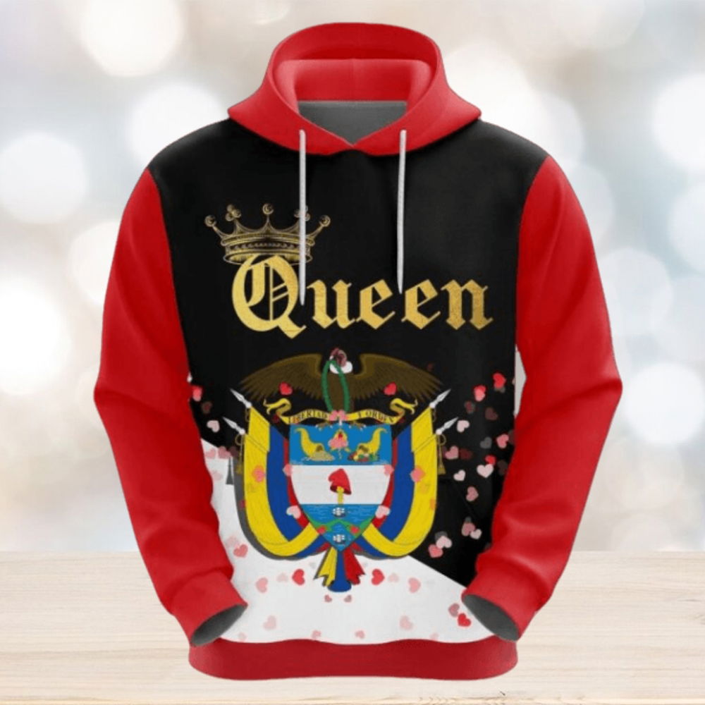 Valentines Day Hoodie, Colombia Queen Valentine 3D Hoodie Valentines Day Hoodie, Colombia Queen Valentine 3D Hoodie