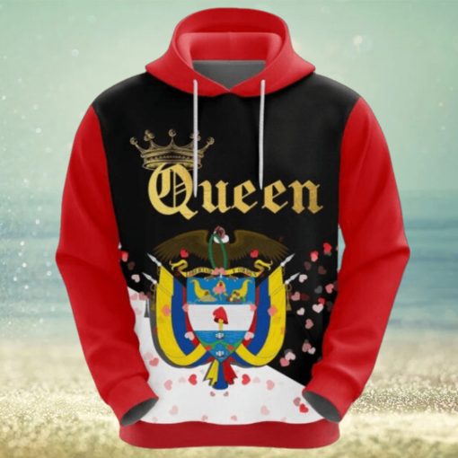 Valentines Day Hoodie, Colombia Queen Valentine 3D Hoodie