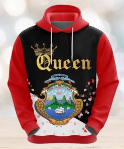 Valentines Day Hoodie Costa Rica Queen Valentine 3D Hoodie