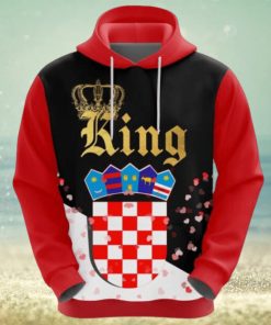 Valentines Day Hoodie Croatia King Valentine Hoodie