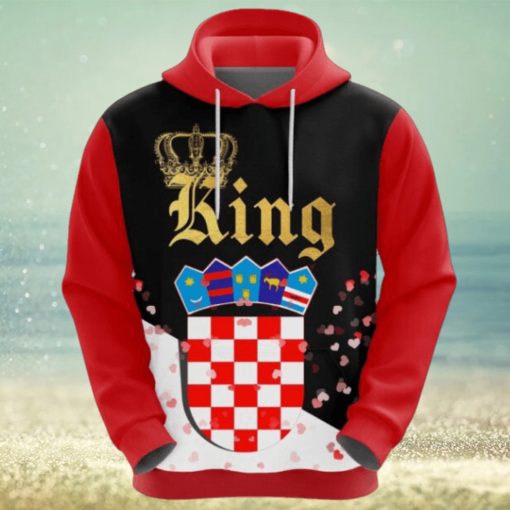 Valentines Day Hoodie Croatia King Valentine Hoodie