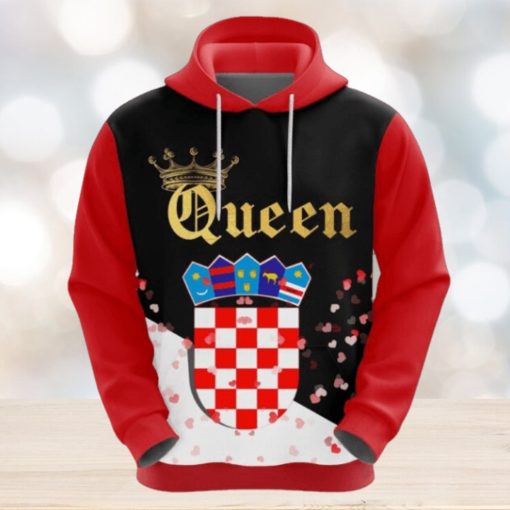 Valentines Day Hoodie Croatia Queen Valentine Hoodie