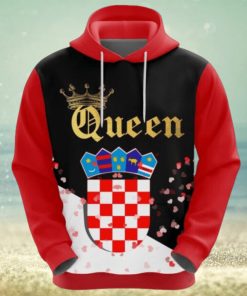 Valentines Day Hoodie Croatia Queen Valentine Hoodie