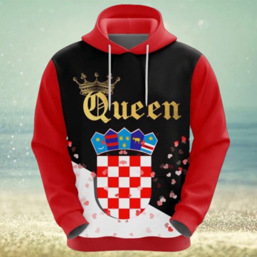 Valentines Day Hoodie Croatia Queen Valentine Hoodie