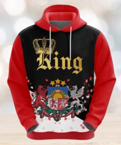 Valentines Day Hoodie Latvia King Valentine 3D Hoodie