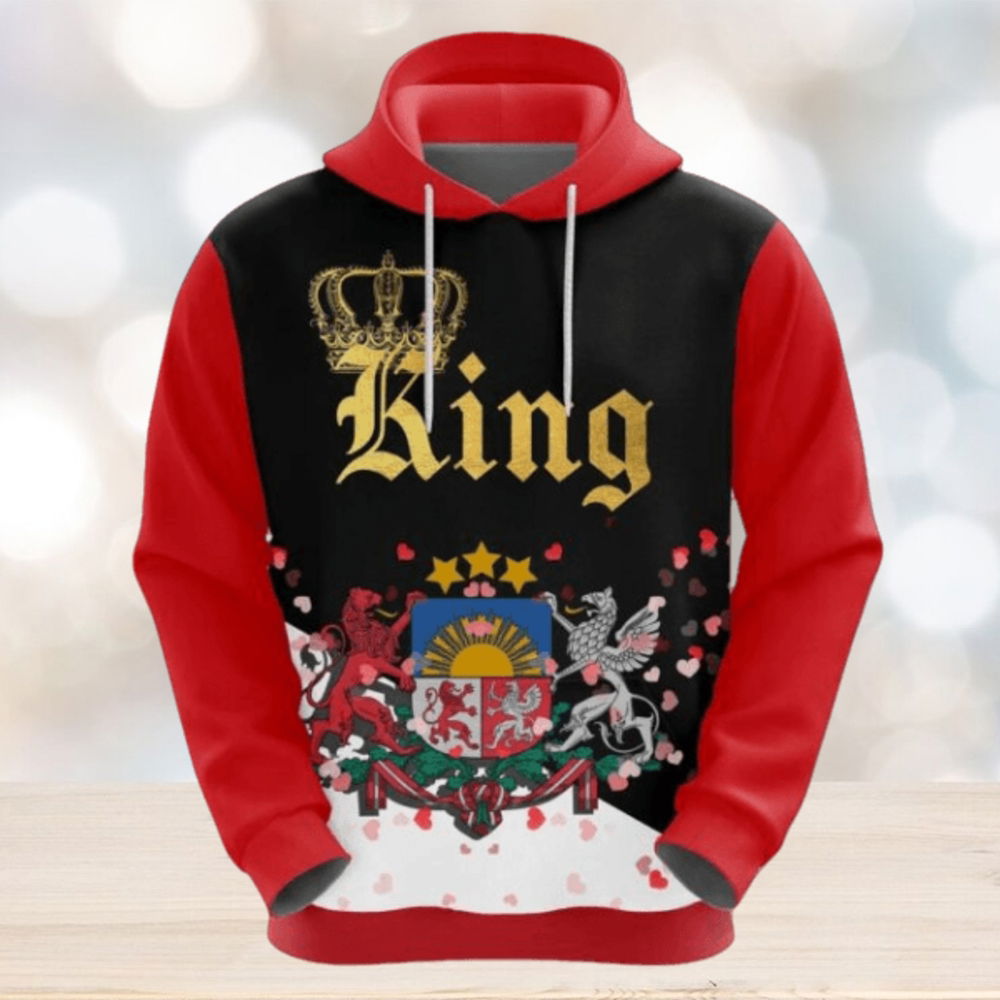 Valentines Day Hoodie Latvia King Valentine 3D Hoodie Valentines Day Hoodie Latvia King Valentine 3D Hoodie