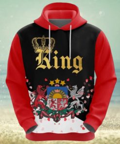 Valentines Day Hoodie Latvia King Valentine 3D Hoodie