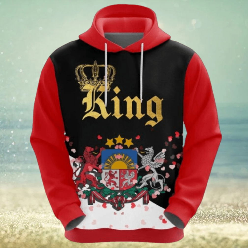 Valentines Day Hoodie Latvia King Valentine 3D Hoodie Valentines Day Hoodie Latvia King Valentine 3D Hoodie