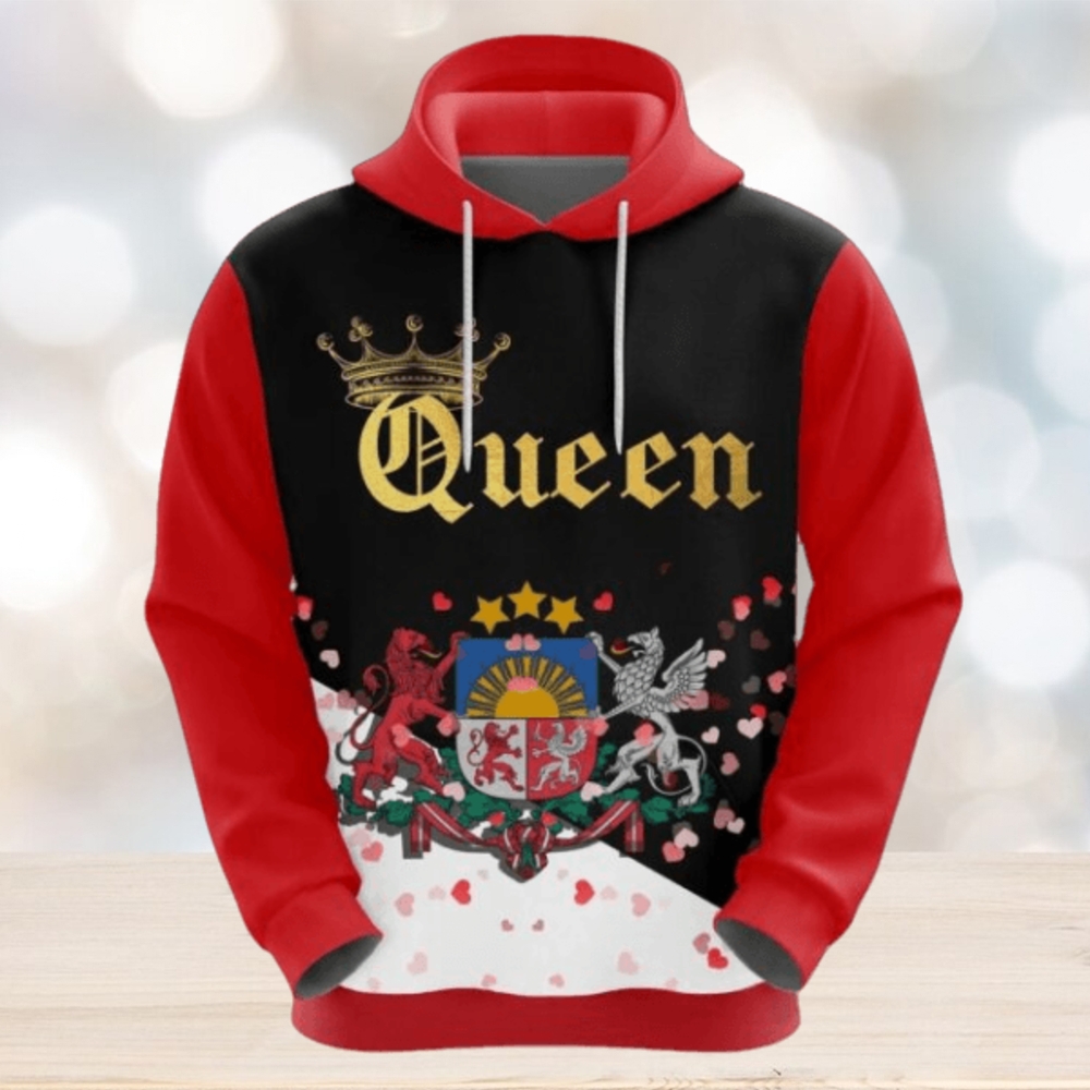 Valentines Day Hoodie Latvia Queen Valentine 3D Hoodie Valentines Day Hoodie Latvia Queen Valentine 3D Hoodie