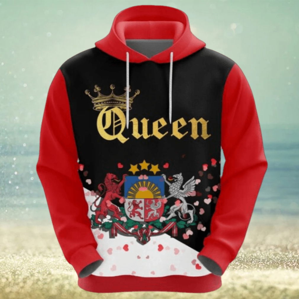 Valentines Day Hoodie Latvia Queen Valentine 3D Hoodie Valentines Day Hoodie Latvia Queen Valentine 3D Hoodie