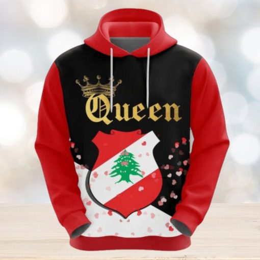 Valentines Day Hoodie Lebanon Queen Valentine 3D Hoodie