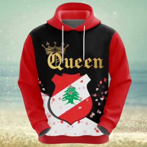 Valentines Day Hoodie Lebanon Queen Valentine 3D Hoodie