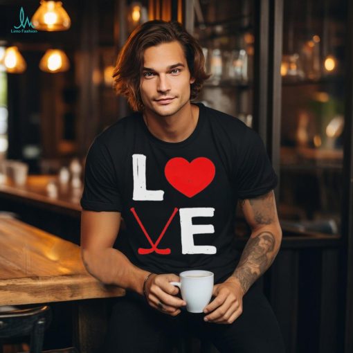 Valentines Day Ice Hockey Heart Sport Shirt